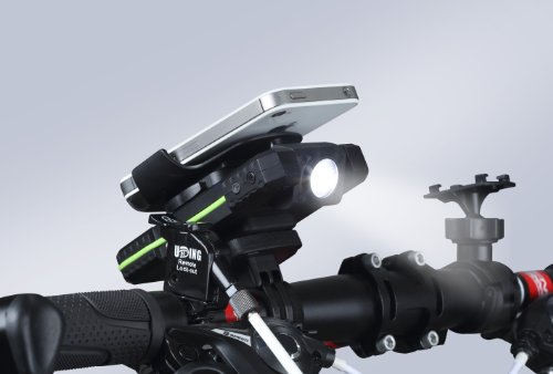 SMAR.T Power Powerbank mit LED Fahrradlampe 5400 mAh / 300 Lummen für Teasi und Smartphones, schwarz - 5