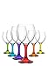 Produktbild Guarallar Artcraft Misket coral color line wine water glass 260cc 8 3/4oz set of 6 by L&G London Uniforms U.K.