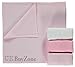 Baby Muslin Squares Cloth 100% Cotton Reusable Nappy Bibs Wipes Burp Cloths (2 Packs of 3, Pink)