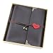Produktbild XIUJUAN Fotoalbum Selbst Gestalten Vintage Leder Scrapbook Album Schwarze Seiten Fotobuch zum Selbstgestalten Einkleben Weihnachtsgeschenke Valentinstag Geschenk Geburtstag für Kinder Mädchen, Liebe S