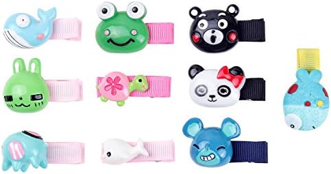 KOONY Baby Toddler Kids Mini Hair Clips Boutique Cartoon Design Barrettes (Animal)