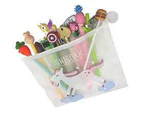 BulkHunt 12 Gel Pen Set Assorted Kawaii School Supplies Office Stationary in Unicorn Bag