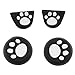 Produktbild perfk Thumbstick Silikon Kappen Controller Caps Grips Katze Pad für Playstation PS4, für Xbox One Controller + 2 x L2 R2 Button Cap für PS4 - Weiß