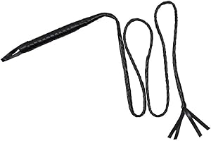 Boland 81004 - Látigo negro, 1 unidad, longitud 180 cm, de cuero sintético trenzado, poliéster, vaquero, indio, jinete, caballo, Salvaje Oeste, réplica, circo, domador, correa, accesorio