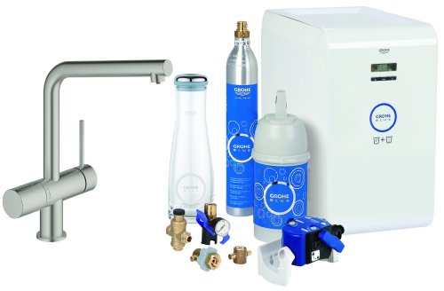 Preisvergleich Produktbild GROHE Blue Minta Starter Kit 31347 supersteel