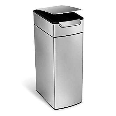 Simplehuman CW2016 Poubelle Rectangulaire Acier Brossé 43 x 26 x 71 cm