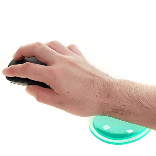 HIMRY weiche Handballenauflage Crystals Gel, Herz Form Gel Handgelenkauflage, Rutschfeste Fleckenresistente Silikon Flex Auflage, Grün, KXC5112 green - 3