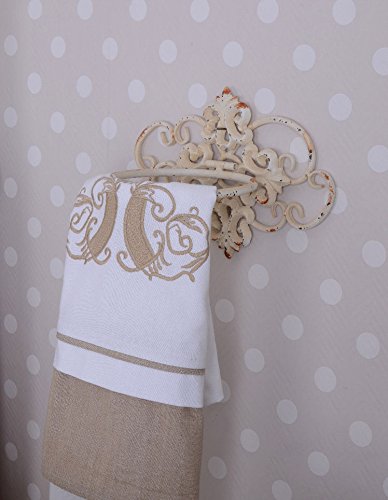 HANDTUCHHALTER VINTAGE HOME HANDTUCHRING SHABBY WEISS BAD DEKO PALAZZO EXCLUSIVE - 2