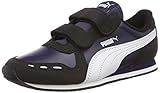 Synthetik Puma Cabana Racer SL V PS, Unisex-Kinder Sneakers, Blau (Peacoat-Puma Black-Puma White), 34 EU (1.5 UK)