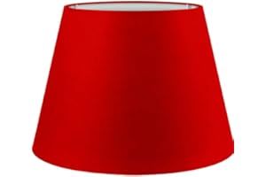 Wogati® Lampenschirm | verschiedene Größen & Farben | Farbe: Rot/Größe: L | E14 | Baumwolle | Lampenschirm Stehlampe + Lampenschirm Hängelampe + Lampenschirm für Tischlampe