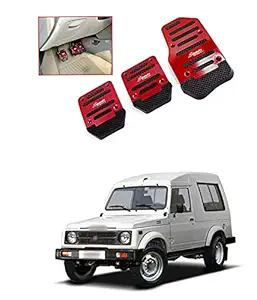 PRIKNIK Anti-Skid Car Pedals(Manual Shift) 3 Pcs Sports kit Pad Covers Set Compatible with Gypsy MG-310