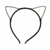 Diadema para mujer y niña, diseño de orejas de gato en dos tonos