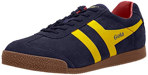Gola Herren Harrier Suede Low-Top, Blau (Navy/Sun/Red), 43 EU
