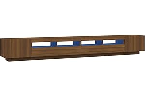 vidaXL Set Muebles TV LED 3 Piezas Pared Armario Decoración Almacenamiento Salón Sala de Estar Dormitorio Madera Contrachapada Roble Marrón