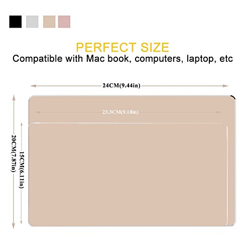 Aluminium Gaming Mauspads Matte mit Anti-Skid Gummibasis & High Precision & Micro Sand Strahlen(Groß,Gold) - 7