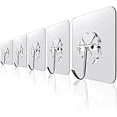 Orret Home Kendinden Yapışkanlı Şeffaf Askı Askılık Havluluk 5'li Set