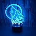 Produktbild Lampe Des Wolf-3D Bunte Weihnachtsdekorationen Für Baby-Raum Beleuchtet Valentinstag Geführtes Nachtlicht