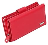 Geldbörse aus weichem Echtleder für Damen, mit RFID-Blocker, in verschiedenen Farben erhältlich. Lieferung mit Geschenkschachtel.