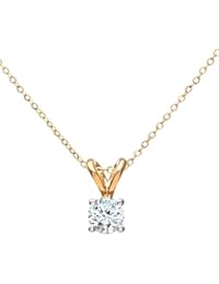 Naava Colgante para Mujer de Oro Amarillo 9K con Diamantes