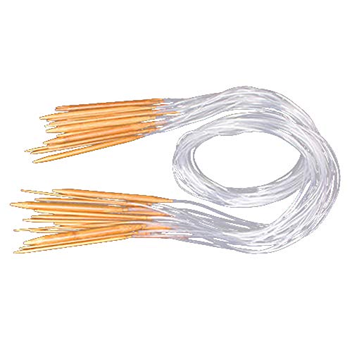 18Sizes 40/60/80/100/120cm Tube Circular Carbonized Bamboo Knitting Needle Set - 80cm Amesii