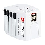Der kompakteste 2-Pol Reiseadapter (kein Schuko-Standard) für Reisende aus aller Welt, wie z.B. UK, USA, Japan, Australien, China, Euro mit 2 integrierten USB-Ports (2400 mA)