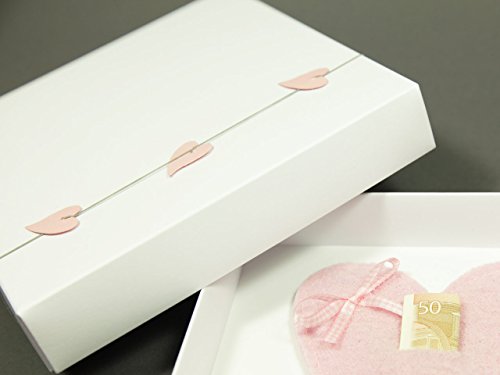 Geldgeschenk Verpackung „Herz“ für Hochzeit Geburtstag, Freund Freundin Mann Frau Hochzeitsgeschenk - 2