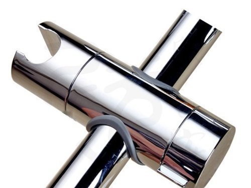 Preisvergleich Produktbild tinxi® Duschkopf Schieber Gleiter Halter Brausehalter Stangengleiter Duschstange Brausekopf Haltung für Wandstange 22-25mm verchromt, grau