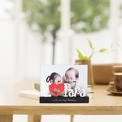 Giftgarden 13×18 Bilderrahmen mit I love Papa-Buchstabe Geschenke Ideen - 2
