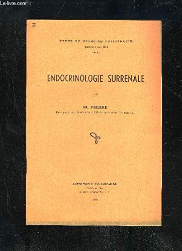 Download REVUE DE MEDECINE VETERINAIRE 1939 - ENDOCRINOLOGIE SURRENALE