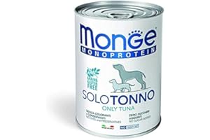 Monge Monoproteico Solo TONNO Alimento Umido per Cani 12 X 400gr