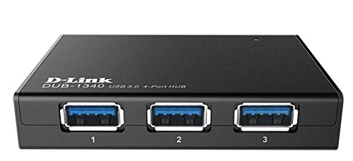 D-Link DUB-1340 4 Port USB 3.0 Hub schwarz
