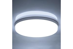 CANMEIJIA Ceiling Light, 6500K Dome LED Ceiling Lights, 36W Bathroom Lights Ceiling, IP44 Waterproof, LED Light Bright Indoor Ceiling Lamp Fitting for Kitchen Living Room Bedroom Utility Room, Ø23cm