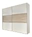 Produktbild Wimex Kleiderschrank/Schwebetürenschrank Match Up, (B/H/T) 270 x 236 x 65 cm, Alpinweiß/Absetzung Eiche Sägerau
