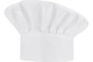 YANEK Unisex Chef Hat Adjustable Elastic Band Breathable Chef Cooking Cap for Kitchen, Restaurant, Bakery, Hotel Catering Staff Uniform Chef Hat for Men & Women, Comfortable Design