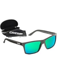 Cressi Rio - Gafas de Sol, Unisex, Adulto, Negro/ Verde, Talla Única