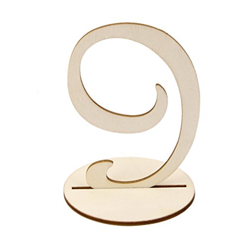 MDF-Holz 10cm Tischnummern 1-10 Basis-Set Hochzeit Geburtstagsparty Französisch - 5