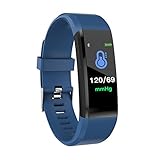 IGEMY ⌚Jugend/Frauen / Männer/Mädchen / Jungen/Studenten / Smart Wristband Schlaf Sport Fitness Schrittzähler Armbanduhr mit Bunten UI (Blau)