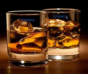 Syanka Premium Old Fashioned Rocks Round Whiskey Glasses Set of 4 - Barware for Scotch, Bourbon, Liquor and Cocktail Drinks, 310 ML