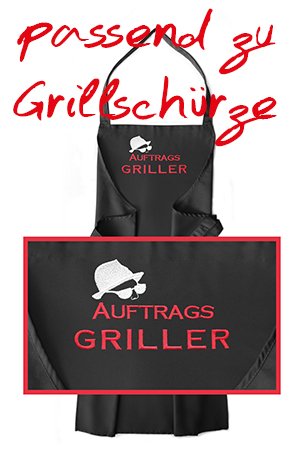 Cap / Kappe, Stickmotiv Auftragsgriller, Cap-Farbe schwarz, hochwertig bestickt vom Stickerei-Fachbetrieb; Cap 100% Baumwolle - 4