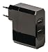 Produktbild Eurosell - Highend Schnellladegerät Universal Doppel USB Ladegerät - Steckernetzteil Netzteil 2fach 2er USB Stromversorgung - 2 - Ausgänge 4.8 A USB - EU DE schwarz