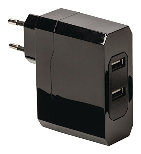 Preisvergleich Produktbild Eurosell - Highend Schnellladegerät Universal Doppel USB Ladegerät - Steckernetzteil Netzteil 2fach 2er USB Stromversorgung - 2 - Ausgänge 4.8 A USB - EU DE schwarz