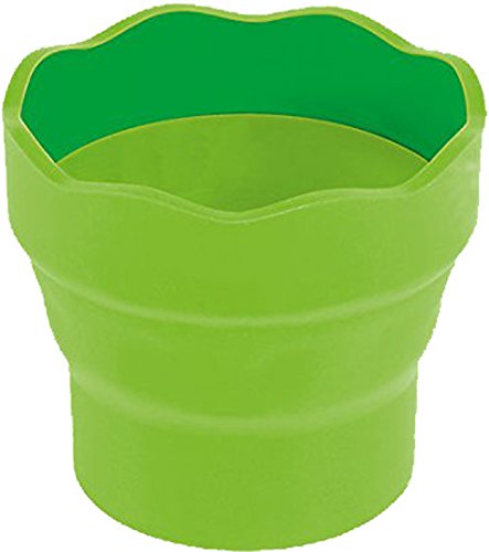 Faber-Castell Wasserbecher CLIC & GO, faltbar / Kombi-Set (Becher + Pinselset, hellgrün) - 2