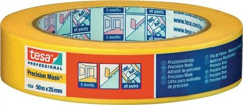 tesa Pr‰zisions-Krepp 4334 Papierabdeckband, 30 mm x 50 m VE = 5