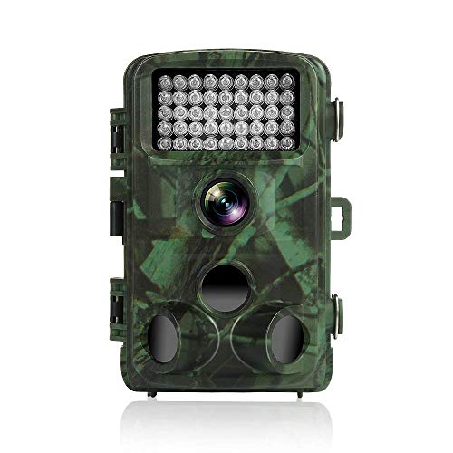 TEC.BEAN Cámara de Caza de 12MP 1080P HD, 2.4'' LCD cámara de 42 LED de visión Nocturna IR, IP66 Impermeable para Fauna Seguridad Hogar Mascota Animal