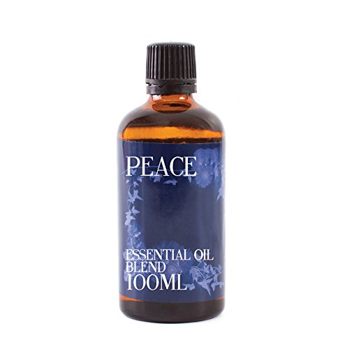 Mystix London | Peace Essential Oil Blend 100ml | Cedarwood | Lavender | Spearmint | Marjoram | Ylang Ylang | Aromatherapy Oil | Herbal Floral Fragrance | for Diffusers & Massage | Vegan, GMO Free