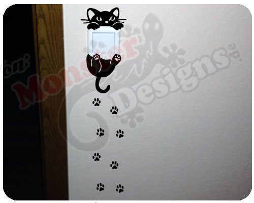 Katzen Wandtattoo Aufkleber für Lichtschalter - 2