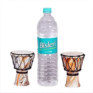 Star Musicals African Miniature Small Size Djembe for Gifting, Mini Drums Small Souvenir Dhol for Gifting - Natural Color (2.5 Inches) - Not for Playing