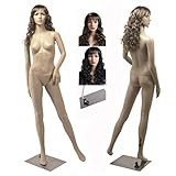 schaufensterpuppe weiblich kaufen schöne Schaufensterpuppe mit zwei Perücken gratis ! ( lange gelockt 1X schwarz 1X dunkelbraun)