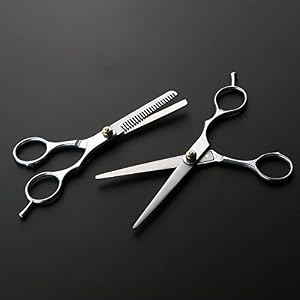 OULII 2pcs Barber Scissor Hair Cutting Set Hair Cutting Thinning Scissors Shears Hairdressing Set - Image 5