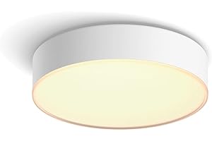 ‎PHILIPS HUE Philips Hue White ambiance Lampa sufitowa Enrave S 1x10W (biała), wiele odcieni bieli, możliwość przyciemniania, inteligentne oświetlenie